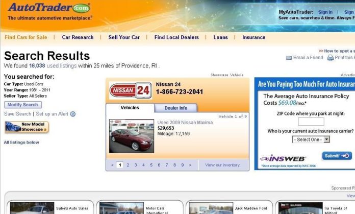 A SCREEN SHOT of Autotrader.com / A SCREEN SHOT of Autotrader.com /