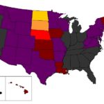 ABOVE, THE STATE-BY-STATE UNEMPLOYMENT picture in April. The darker-colored states have higher jobless rates. (Click here to view a larger version.) / 