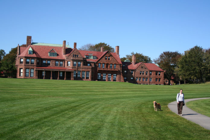 MCAULEY HALL, formerly Vinland Estate, at Salve Regina University in Newport. The school said it received a record number of freshman deposits this spring. / MCAULEY HALL, formerly Vinland Estate, at Salve Regina University in Newport. The school said it received a record number of freshman deposits this spring. /