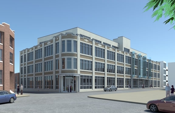 BROWN BROKE GROUND in April on a new headquarters for its medical school, shown above in a rendering, on Richmond Street in Providence. / BROWN BROKE GROUND in April on a new headquarters for its medical school, shown above in a rendering, on Richmond Street in Providence. /
