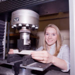 URI student heals concrete URI GRADUATE STUDENT Michelle Pelletier is working on self-healing concrete. /