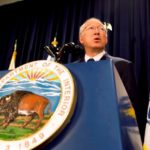 U.S. INTERIOR SECRETARY Ken Salazar speaking in April at a press conference in Boston announcing his approval for the Cape Wind farm in Nantucket Sound. / 