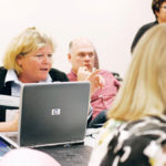 Time-tested values
keep firm engaged MUTUAL RESPECT: Providence Mutual Fire Insurance Co. marketing representative Lori
Banno, left, speaks diromg a recent employee-training session.
PBN PHOTO/
MATTHEW HEALEY /
