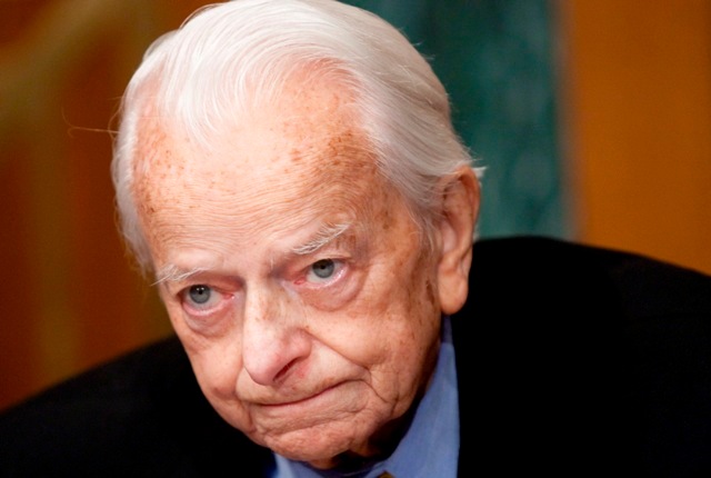 THE DEATH on Monday of U.S. Sen. Robert Byrd, shown above at a Senate hearing last month, has cost Democrats another vote for the financial reform bill. / THE DEATH on Monday of U.S. Sen. Robert Byrd, shown above at a Senate hearing last month, has cost Democrats another vote for the financial reform bill. /