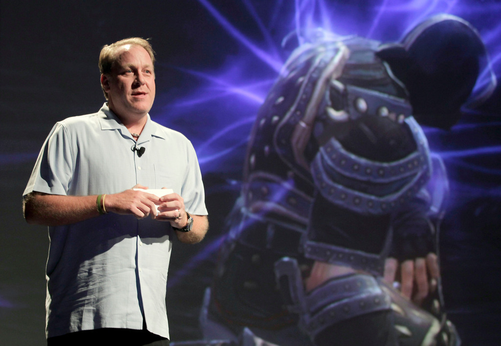 CURT SCHILLING unveils the first video game produced by his company, 38 Studios LLC, at Comic-Con last week in San Diego. / 