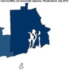 Providence, New Bedford metropolitan areas’ jobless rates increase in July THE Providence-Fall River-Warwick metropolitan area saw its unemployment rate increase to 12.0 percent in July from 11.5 a month ago. For a larger version of this map, CLICK HERE. /