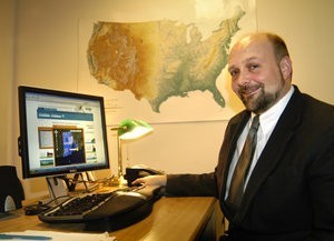 ANDREW SCHILLER, founder of data-mining company Location Inc., is set to move his company from Woonsocket to Worcester within the next month. / ANDREW SCHILLER, founder of data-mining company Location Inc., is set to move his company from Woonsocket to Worcester within the next month. /