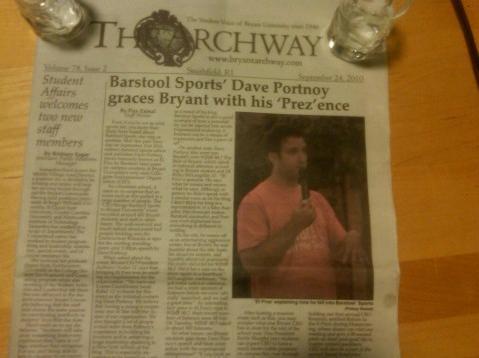 BARSTOOL SPORTS editor and publisher Dave Portnoy was an invited speaker at Bryant University on Sept. 21. His posts, and comments related to them, since then have led Bryant University vice presidents to address the situation. / IMAGE COURTESY BARSTOOL SPORTS BARSTOOL SPORTS editor and publisher Dave Portnoy was an invited speaker at Bryant University on Sept. 21. His posts, and comments related to them, since then have led Bryant University vice presidents to address the situation. / IMAGE COURTESY BARSTOOL SPORTS