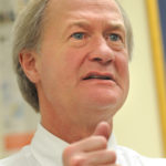 HORSE RACE: Lincoln Chafee, independent gubernatorial candidate, says the next governor needs to focus on existing businesses. / 
