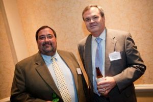 Mark Constantine, Enviro-Clean (left), with Mike Houlden, Chartis Insurance / Rupert Whitely