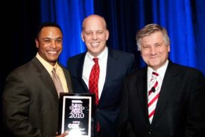 Harvey Lee, Cox Business, with Roger Bergeheim and Frank Coletta.