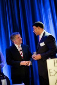 Master of Ceremonies, Frank Coletta, with RI EDC Executive Director Keith Stokes.