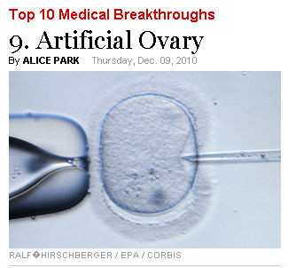 THE BUILDING OF AN ARTIFICIAL OVARY by researchers at Brown University and Women & Infants Hospital is one of the most important medical breakthroughs of the year. / THE BUILDING OF AN ARTIFICIAL OVARY by researchers at Brown University and Women & Infants Hospital is one of the most important medical breakthroughs of the year. /