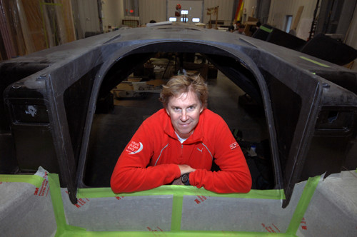 HATCHING A PLAN: PUMA Ocean Racing team skipper Ken Read looks out of what will be a hatch in the boat he will use in the upcoming race around the world. / HATCHING A PLAN: PUMA Ocean Racing team skipper Ken Read looks out of what will be a hatch in the boat he will use in the upcoming race around the world. /