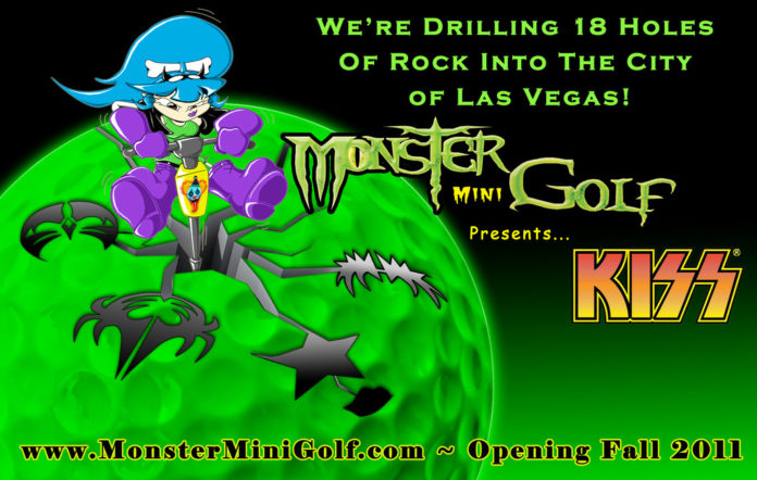 MONSTER ENTERTAINMENT has reached a licensing agreement with the rock band Kiss to create a Kiss-themed Monster Mini-Golf course on the Las Vegas Strip. / MONSTER ENTERTAINMENT has reached a licensing agreement with the rock band Kiss to create a Kiss-themed Monster Mini-Golf course on the Las Vegas Strip. /