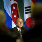 FEDERAL RESERVE Chairman B S. Bernanke said the central bank should maintain record monetary stimulus to boost an "uneven" and "frustratingly slow" economic recovery during the International Monetary Conference in Atlanta, Ga., on June 7. / 