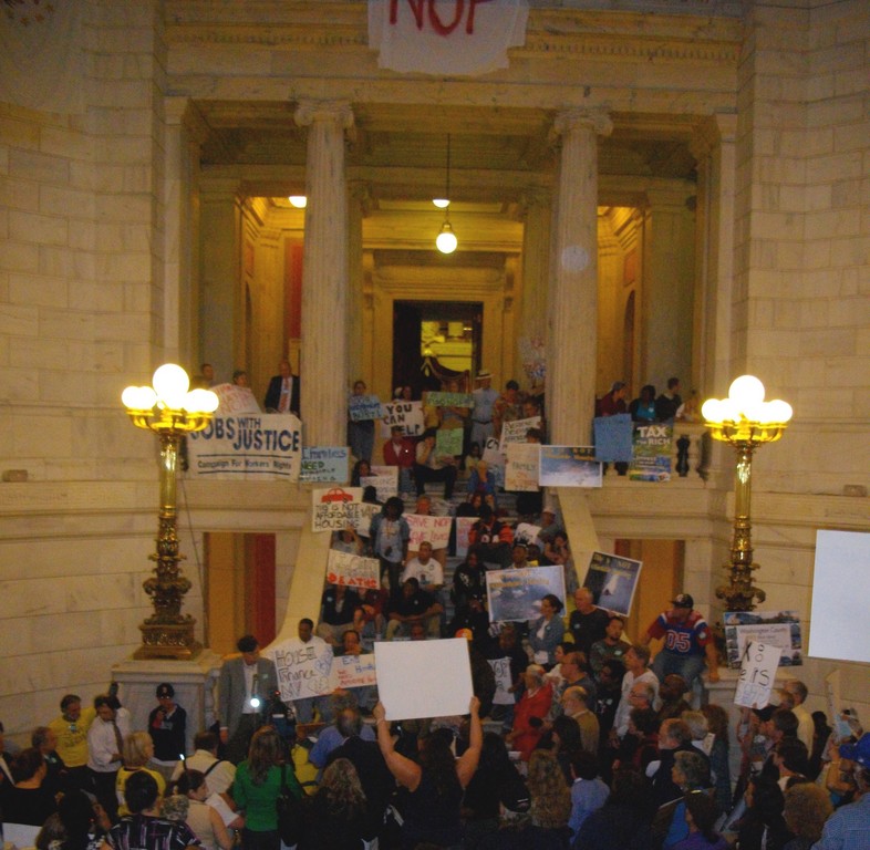 Rhode Island’s affordable housing crunch HUNDREDS of supporters of the Neighborhood Opportunities Program showed up to the Statehouse to protest the cuts on June 23. /