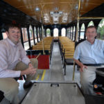 TOUR GUIDES: Viking Motor Tours of Newport co-owner George Oakley Jr., right, and son, Matt Oakley, who serves as company sales director. The company was founded by George's father and he co-owns it with his sister, Karen. / 