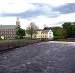 THE Wilkinson and Slater Mills along the banks of the Blackstone River in Pawtucket. / 