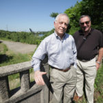 INROADS: Brothers Joel, left, and David Cohen own two properties that will be along Waterfront Drive, including an old mill complex. / PBN PHOTO/RYAN T. CONATY