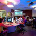COURTESY NEW ENGLAND INSTITUTE OF TECHNOLOGY/RIC MURRAYROLE PLAYING: Students work in the Mac Lab at the newly opened East Greenwich campus of New England Institute of Technology. The school looks to capitalize on a growing video game market.