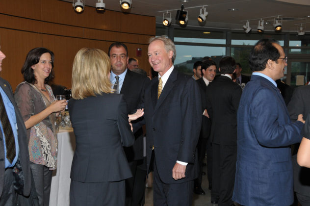 Guests mingling with Governor Chafee  / Mike Skorski