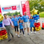 COURTESY AL WEEMS PHOTOGRAPHER
PROVIDENCE MAYOR ANGEL TAVERAS crosses the finish line with fellow participants at The Walk for Hasbro Children’s Hospital, held recently at Roger Williams Park.