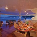 New yacht-show owners stepping up marketing COURTESY MEDIA PRO INTERNATIONAL/BILLY BLACK
HOME AT SEA: The lavish on-deck living spaces onboard Lia Fail exemplify those on super yachts featured at the charter show in Newport.