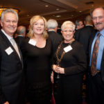 John Bowen, Chancellor of Johnson & Wales University, stands with Kathleen Harney, Johnson & Wales University, and Esta and Gerald Cohen from Bryant University&rsquo;s Chafee Center / Ruppert Whitely