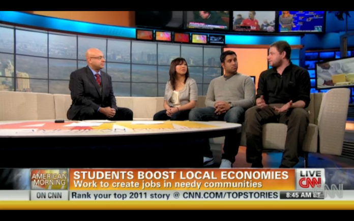 BIG SPLASH IN BIG APPLE: Capital Good Fund Co-founder and Executive Director Andy Posner talked about microfinance on a CNN program last week. / COURTESY CNN