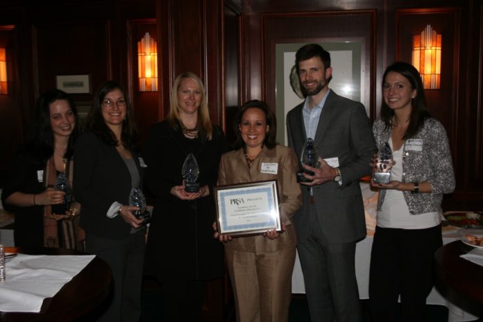 FROM left to right: Sarah Beron, Advocacy Solutions; Giselle Mahoney, Tech Collective; Kristine Hendrickson, Salve Regina University; Lisa Shorr, PC Troubleshooters; Eric Wagner, Cox Communications; and Kate Goudey, Duffy & Shanley.
 / COURTESY PRSA SOUTHERN NEW ENGLAND CHAPTER