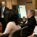 Biz Plan workshop attendance near 100 ENTREPRENEURS listen to George Simmons, of Derby Management Consultants in Boston, describe how to write a business plan at the Rhode Island Center for Innovation & Entrepreneurship in Providence during an event Wednesday organized by the Rhode Island Business Plan Competition 2012. / PBN PHOTO/DAVID LEVESQUE