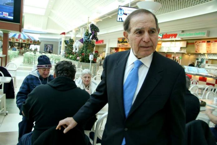 HEAD ABOVE WATER: Aram Garabedian, co-managing partner of the Warwick Mall, in the shopping center's food court. In 2010, massive flooding pushed 5 feet of water into the mall. / PBN PHOTO/MICHAEL PERSSON