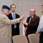 Gov. seeks
a connection with business MAKING CONNECTIONS: From left, Henry “Bud” Violet, president of Ocean State Business Development Authority; Chris Cannata and Earl Queenan, both of the EDC, and Doug Hanson from BankNewport, at Gov. Lincoln D. Chafee’s recent community forum in Newport. / PBN PHOTO/CATIA CUEN