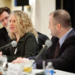 Relating to the consumer will boost bottom line LANGUAGE OF LOVE: Elizabeth Eckel, vice president of marketing at The Washington Trust Co., speaks at last week's e-Marketing & Technology Summit. She was among the leaders of the bank's I LUV RI campaign. / PBN PHOTO/RUPERT WHITELEY
