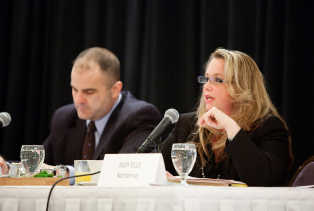 Panelist Amy Ells, Netsense, addresses an audience question / RUPERT WHITELY