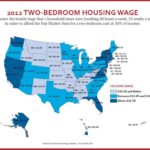 IN ORDER FOR a person earning the average wage in Rhode Island to afford the average two-bedroom apartment, he would have to work 61 hours per week. For a larger version of this graphic, CLICK HERE. / COURTESY NATIONAL LOW INCOME HOUSING COALITION