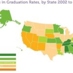 GRADUATION RATES in Rhode Island are down from 75.7 percent in 2002 to 75.3 percent in 2009, according to a new report. For a more detailed version of this map, click HERE. / COURTESY OF THE EVERYONE GRADUATES CENTER