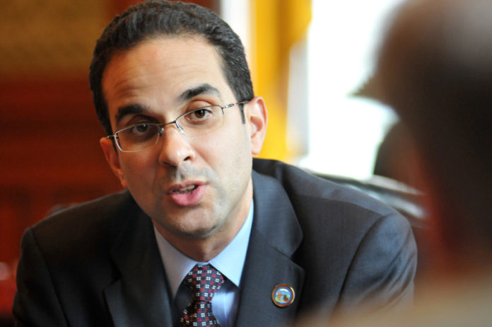 PROVIDENCE MAYOR Angel Taveras called for unity in moving forward to help the city recover from its economic crisis in presenting the fiscal year 2013 budget Monday evening. / PBN FILE PHOTO/FRANK MULLIN