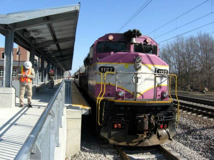 COMMUTER TRAINS  will begin running to the new Wickford Junction Station in North Kingstown this month with the exact start date set to be announced Thursday. / COURTESY WICKFORD JUNCTION SHOPPING CENTER