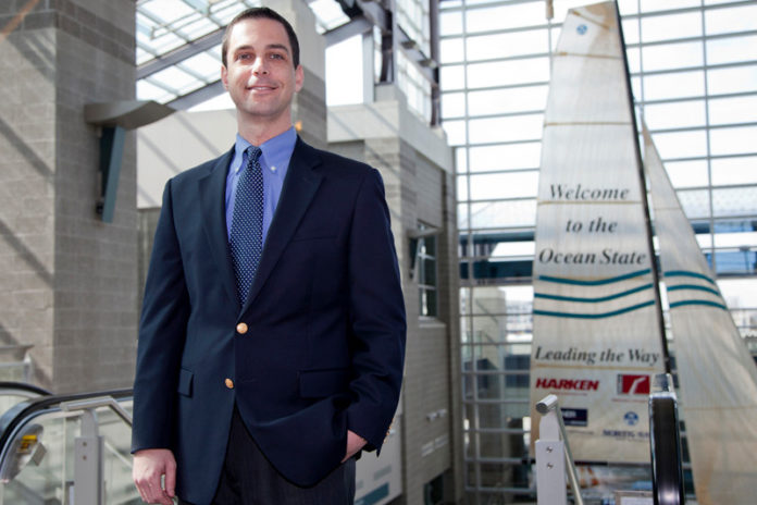 TAKING FLIGHT: Brian Schattle, R.I. Airport Corporation chief financial officer, has overseen the quasi-governmental agency through several large projects. Most recently, the corporation opened the $267 million InterLink Facility in 2010. / PBN PHOTO/NATALJA KENT