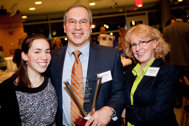 Honoree David Devault, The Washington Trust Company, with Lorraine and Rochelle Devault / Rupert Whiteley