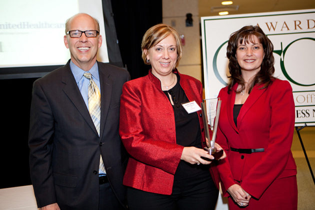 Roger Bergenheim, Honoree Lauren Conway, UnitedHealhcare, and Kristin Fraser, KPMG / Rupert Whiteley