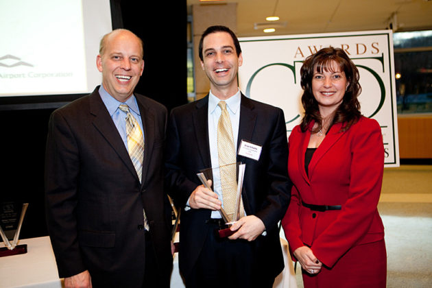 Roger Bergenheim, PBN, Brian Schattle, RI Airport Corporation, Kristin Fraser, KPMG / Rupert Whiteley