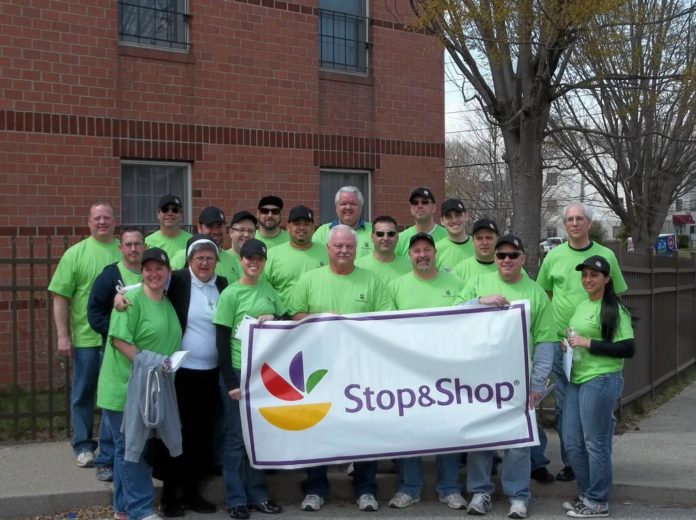 STOP & SHOP employees from around Rhode Island recently participated in a company-sponsored volunteer day at McAuley Village, performing yard work and preparing apartments for new families. / COURTESY STOP & SHOP STOP & SHOP employees from around Rhode Island recently participated in a company-sponsored volunteer day at McAuley Village, performing yard work and preparing apartments for new families. / COURTESY STOP & SHOP