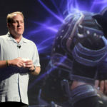 CURT SCHILLING, former Red Sox pitcher and founder of 38 Studios LLC, unveils the new "Kingdoms of Amalur: Reckoning" video game during the Electronic Arts Inc. annual Studio Showcase in Redwood City, Calif. / BLOOMBERG FILE PHOTO/TONY AVELAR