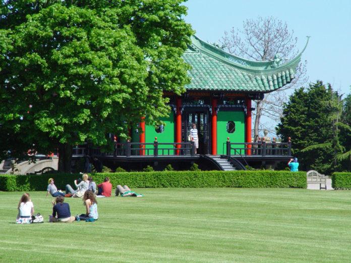 COURTESY NEWPORT MANSIONSWELL-TRAVELED: International travelers make up roughly 14 percent of annual visitors to Newport. Above, the Chinese Tea House at Marble House in Newport.