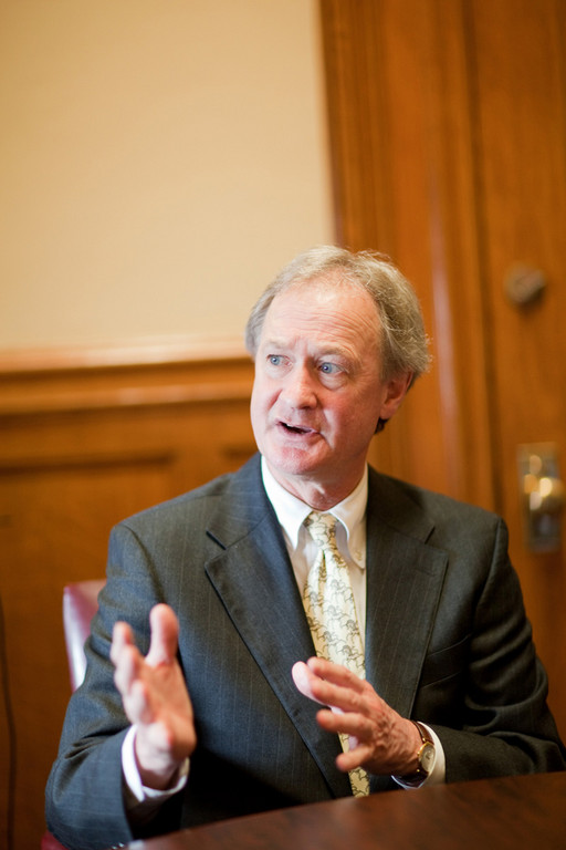 BOARDING PASS: Gov. Chafee took office in 2011 saying he wanted his people in place on the R.I. Economic Development Corporation board. Since the 38 Studios collapse, he has questioned the agency’s continued independence. / PBN FILE PHOTO/RUPERT WHITELEY BOARDING PASS: Gov. Chafee took office in 2011 saying he wanted his people in place on the R.I. Economic Development Corporation board. Since the 38 Studios collapse, he has questioned the agency’s continued independence. / PBN FILE PHOTO/RUPERT WHITELEY