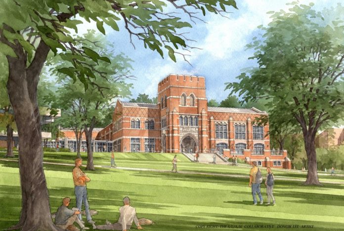 A RENDERING of Providence College's new Ruane Building, which the school broke ground on on June 7. / COURTESY PROVIDENCE COLLEGE