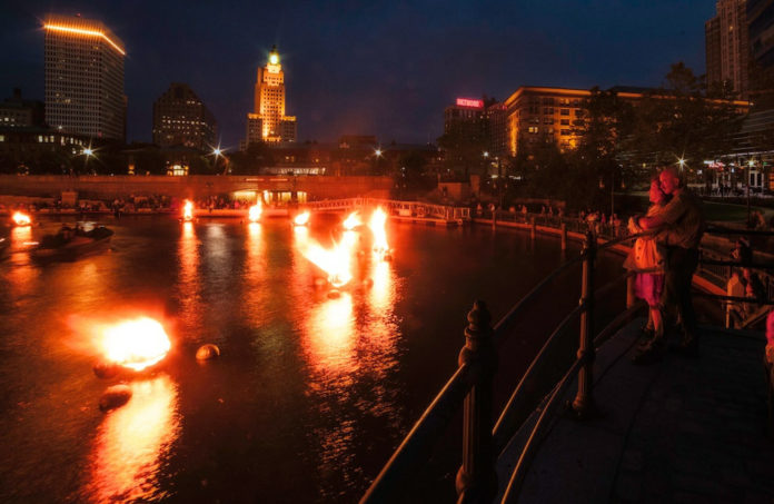 WATERFIRE PROVIDENCE was one of two Rhode Island organizations to win a grant from ArtPlace.  / COURTESY WATERFIRE PROVIDENCE/JAMES TURNER